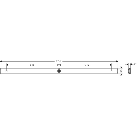 Hansgrohe WallStoris 70 cm-es matt fekete, fali tartósín (27904670-HG)