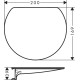 Hansgrohe WallStoris matt fekete, íves polc (27915670-HG)