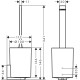 Hansgrohe WallStoris matt fekete WC-kefe tartó (27927670-HG)