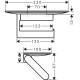 Hansgrohe WallStoris matt fekete polcos WC-papír tartó (27928670-HG)