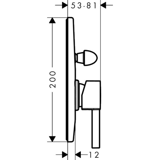 Hansgrohe Zesis S falba építhető kád-és zuhany csaptelep szett (74418000-HG)