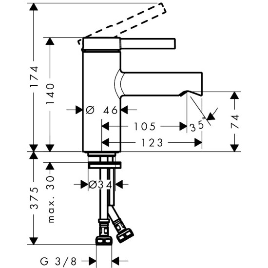 Hansgrohe Zesis S 70 mosdó csaptelep (74711000-HG)