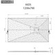 Radaway Kios F 120x70 kőhatású szögletes öntöttmárvány zuhanytálca (KF1270-54)