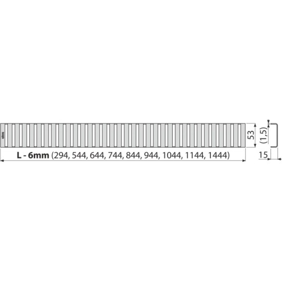 AlcaPlast Line 950 zuhanyfolyóka rács (ALC-LINE-950M)