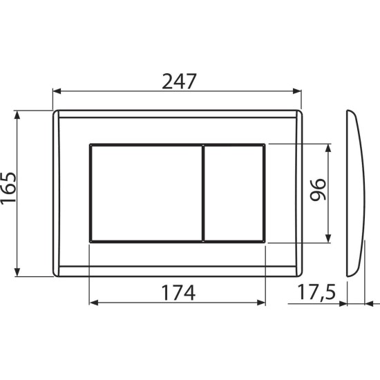 AlcaPlast matt fekete nyomólap (ALC-M278)