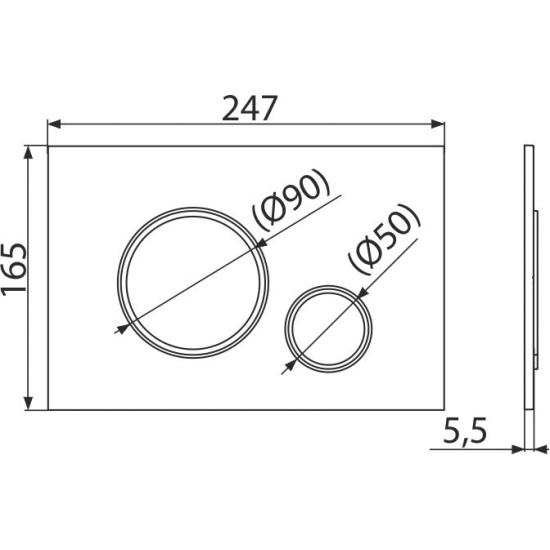 AlcaPlast matt fekete nyomólap (ALC-M778-5)