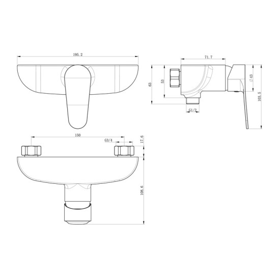 Mofém Hello zuhany csaptelep (822312800)