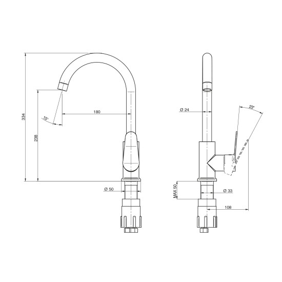 Mofém Hello mosogató csaptelep (829152800)