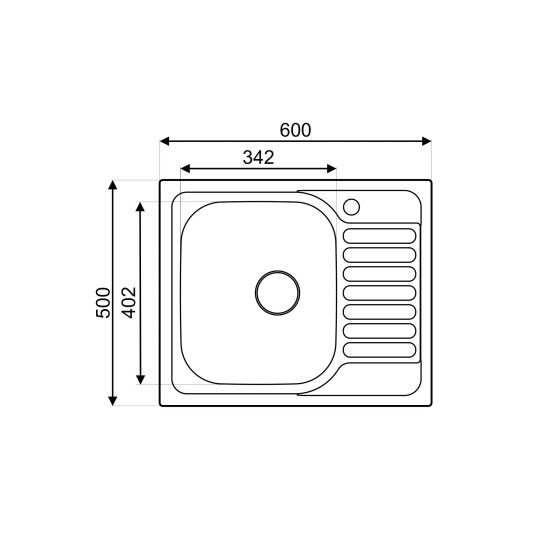 Mofém Infinite 1B 1/2D mosogatótálca (760012805)