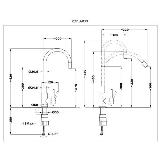 Mofém Junior Evo Infinite mosogató csaptelep (25.91S.28.0N)