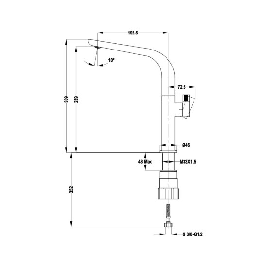 Mofém Junior Evo X mosogató csaptelep (18.276.28.50)