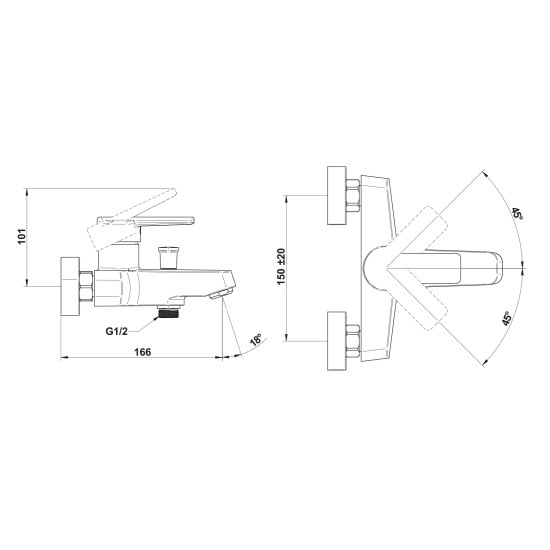 Mofém Mambo Pro kádtöltő-és zuhany csaptelep (541222800)