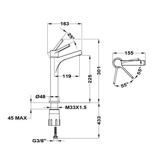 Mofém Pilar XL mosdó csaptelep (30.366.28.70C3)