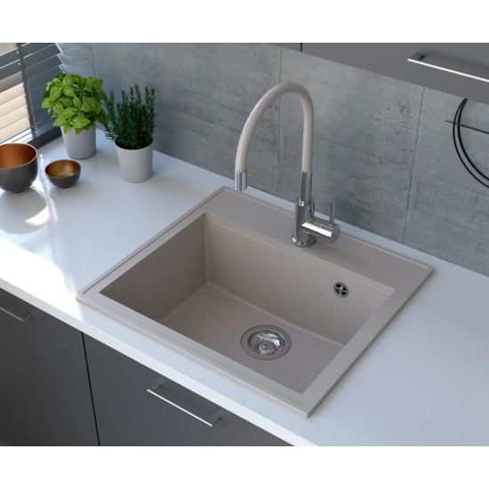 Mofém Zenit 1B bézs gránit mosogatótálca (760012801B2)
