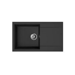 Mofém Zenit 78 1B1D metál fekete gránit mosogatótálca (760012802N3)