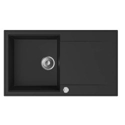 Mofém Zenit 86 1B1D metál fekete gránit mosogatótálca (760012803N3)