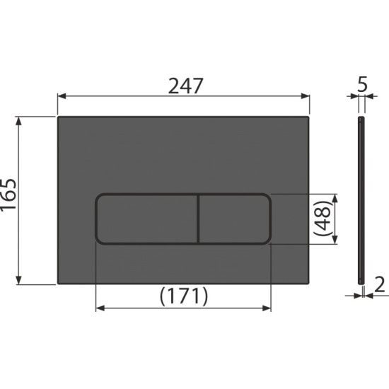 AlcaPlast matt fekete nyomólap (ALC-MOON-BLACK)