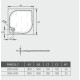 Radaway Paros C 80x80 szögletes öntöttmárvány zuhanytálca (MBC8080-03-1)
