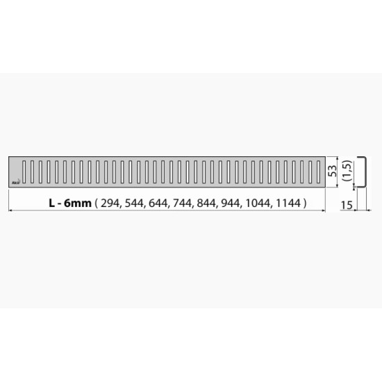 AlcaPlast Pure 1050 zuhanyfolyóka rács (ALC-PURE-1050M)
