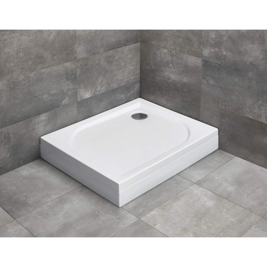 Radaway Delos D 80x75 szögletes akril zuhanytálca, jobbos levehető előlappal (4D87514-03R)