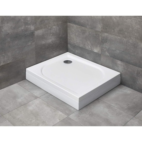 Radaway Delos D 90x75 szögletes akril zuhanytálca, balos levehető előlappal (4D97514-03L)