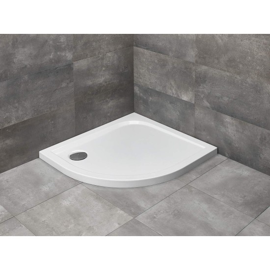 Radaway Delos E 90x80 jobbos íves, aszimmetrikus akril zuhanytálca (SDE8090-01R)