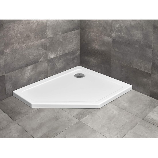 Radaway Doros PT E 100x80 jobbos ötszögletű aszimmetrikus akril zuhanytálca (SDRPT1080-01R)