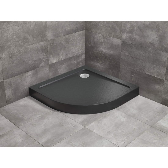 Radaway Doros Stone A 80x80 kőhatású íves akril zuhanytálca, előlappal (SDRA8080-05-54S)