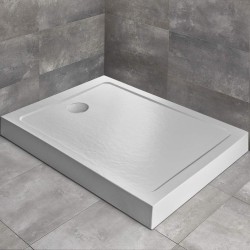 Radaway Doros Stone F 140x90 kőhatású szögletes akril zuhanytálca, előlappal (SDRFP1490-05-04S)