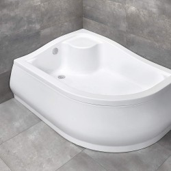 Radaway Korfu E 100x80 balos, íves akril zuhanytálca, levehető előlappal (4E81400-03L)