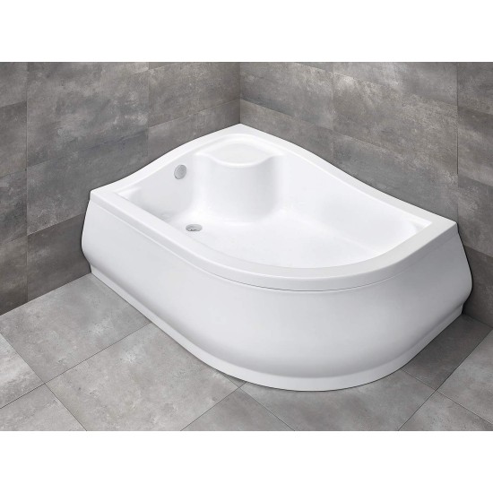 Radaway Korfu E 100x80 balos, íves akril zuhanytálca, levehető előlappal (4E81400-03L)