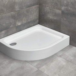 Radaway Laros E 100x80 jobbos íves, aszimmetrikus akril zuhanytálca (SLE81017-01R)