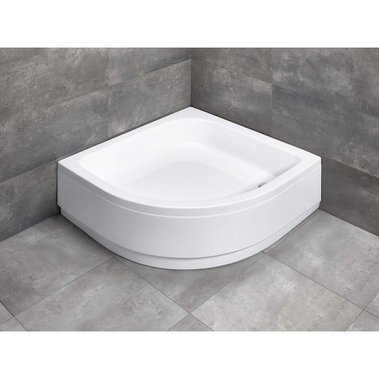 Radaway Samos A 80x80 íves akril zuhanytálca, levehető előlappal (4S88300-03)