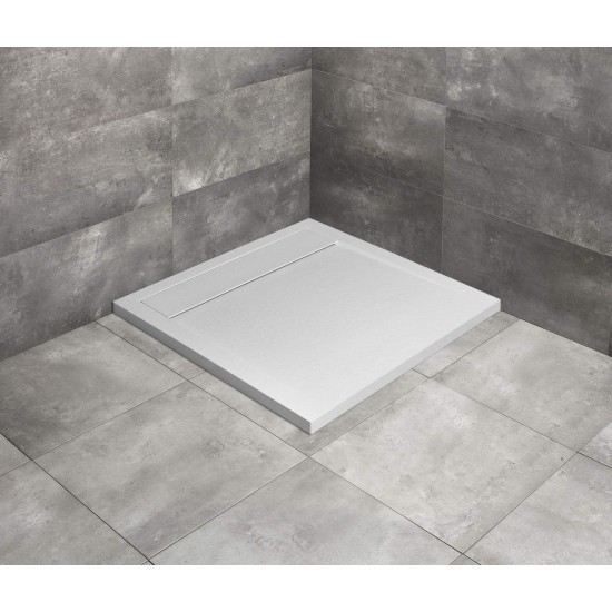 Radaway Teos C 100x100 kőhatású szögletes öntöttmárvány zuhanytálca (HTC100100-04)