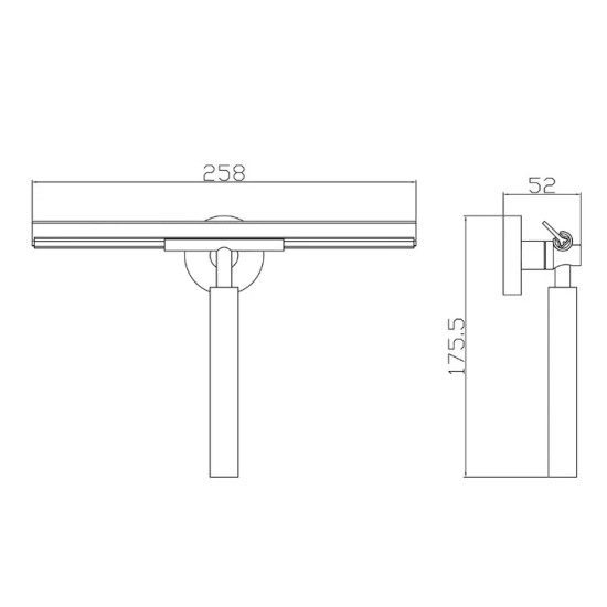 Diplon vízlehúzó, fali tartóval (SE30183)